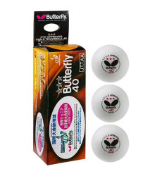 Кульки для настільного тенісу Batterfly, 3шт, білий Кульки для настільного тенісу Batterfly, 3шт, білий